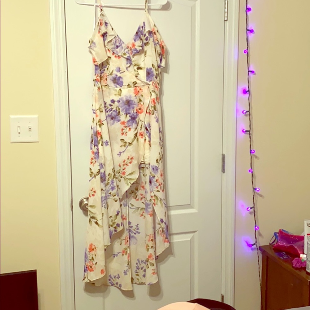 Floral long romper/dress
